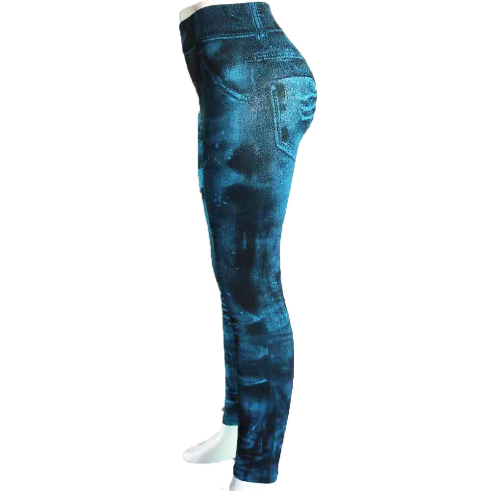 women's daily fashion printing ankle-length printing leggings