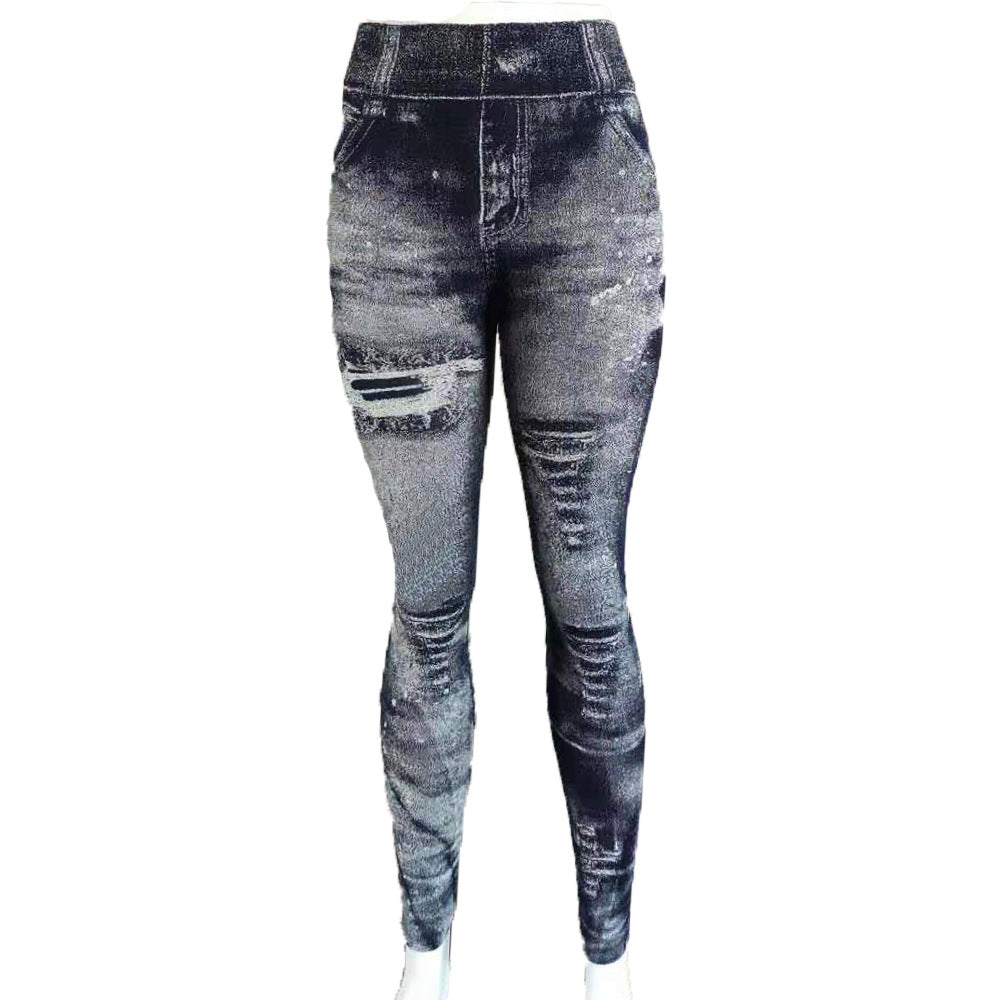 women's daily fashion printing ankle-length printing leggings