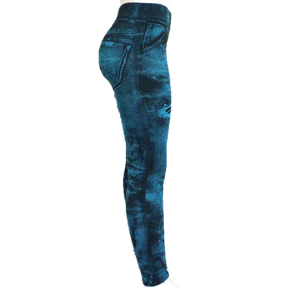 women's daily fashion printing ankle-length printing leggings