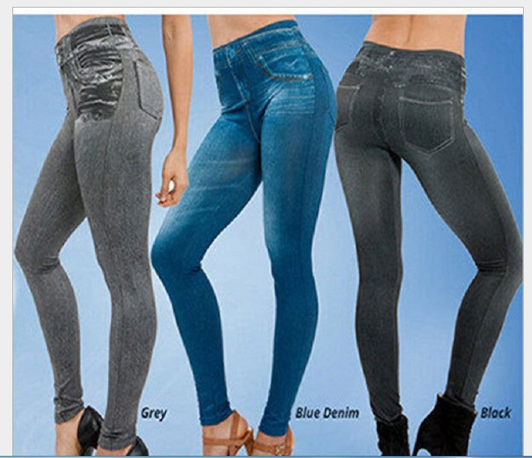 women's street fashion solid color ankle-length printing leggings