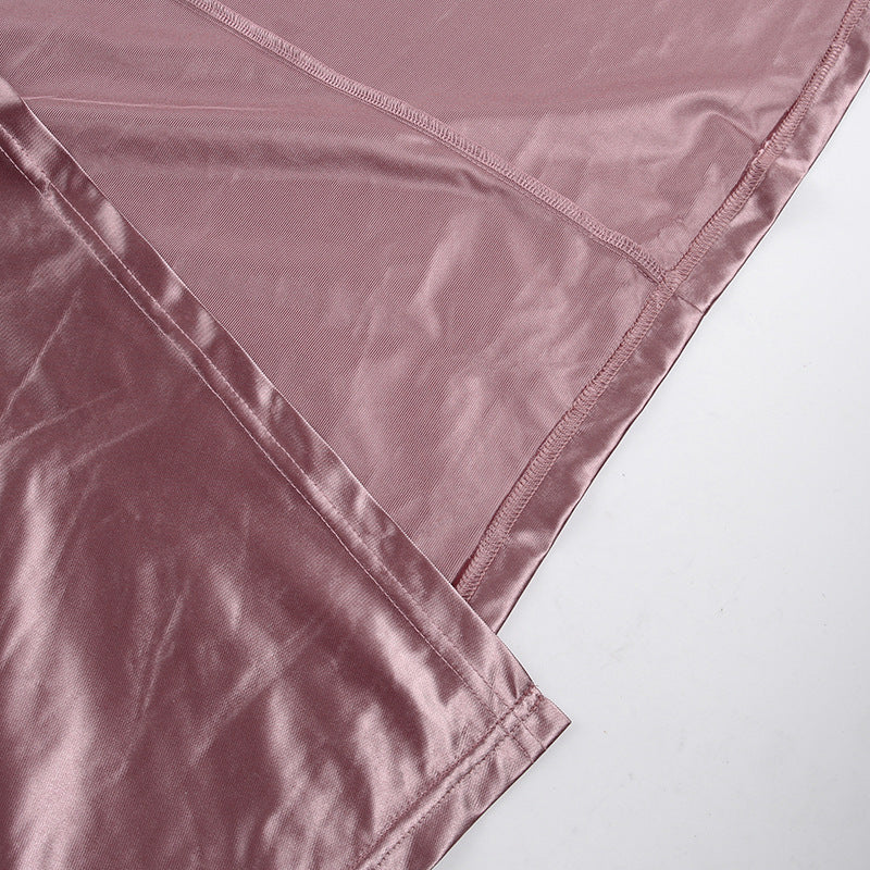 women's party dress elegant sexy standing collar sleeveless solid color maxi long dress banquet party