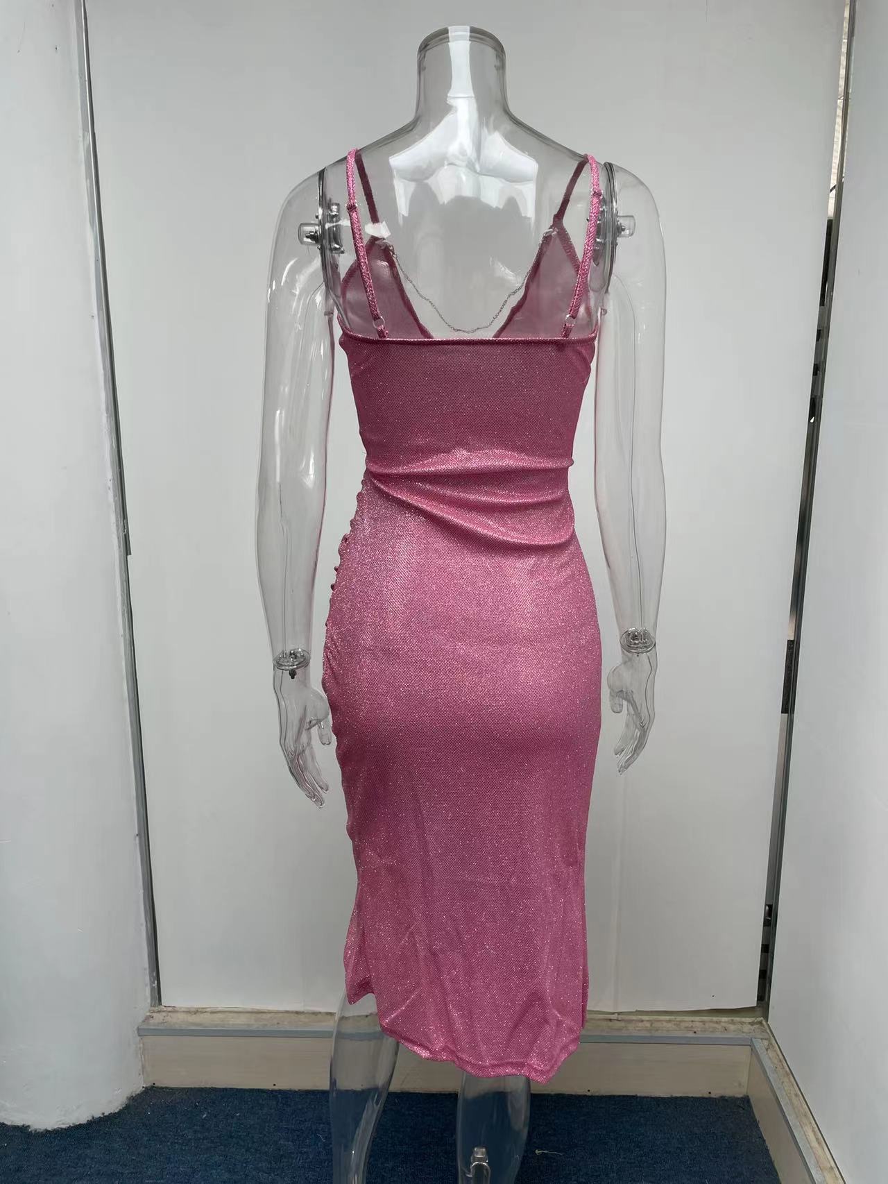 women's pencil skirt fashion v neck patchwork sleeveless solid color midi dress daily