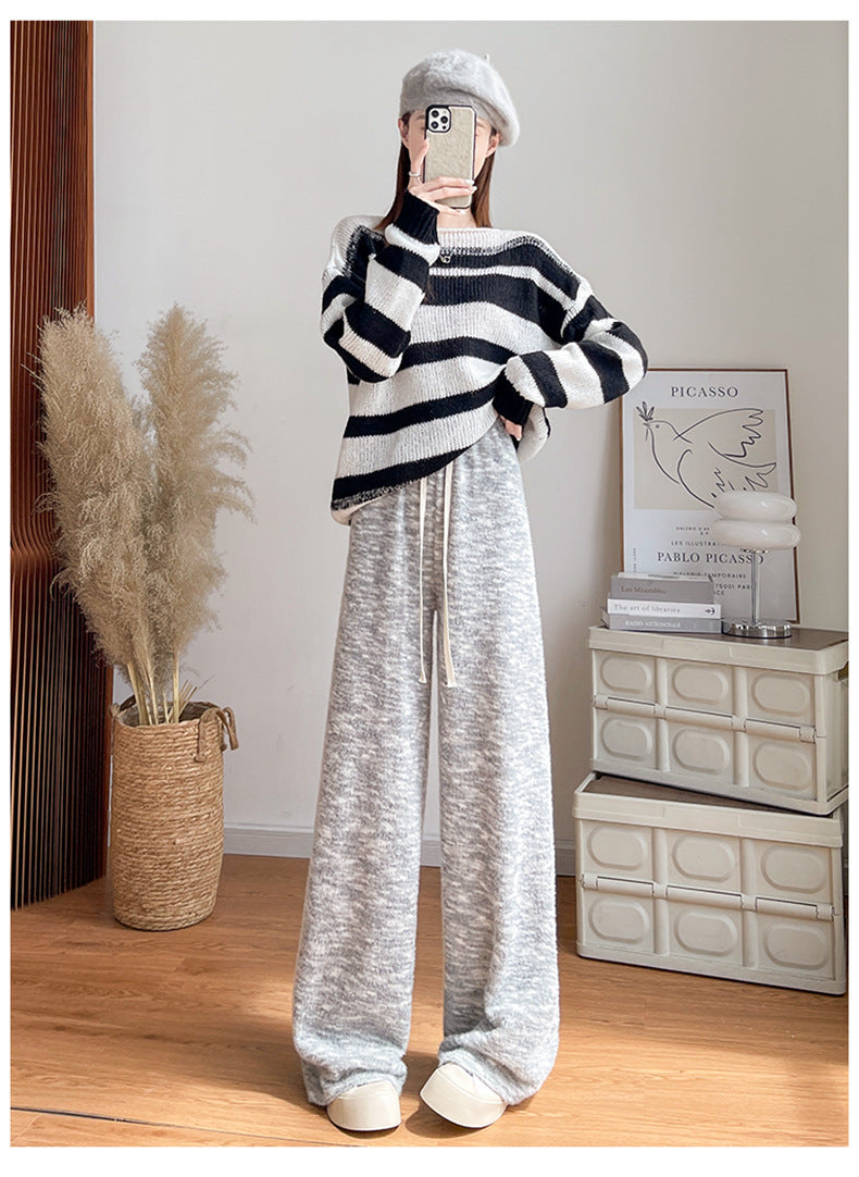 Women's Daily Casual Multicolor Elastic Drawstring Design Casual Pants