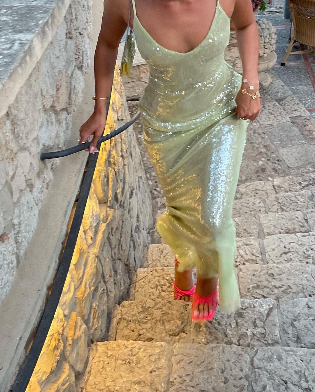 Women's Party Dress Elegant Sexy Strap Deep U Sequins Sleeveless Solid Color Maxi Long Dress Holiday Cocktail Party