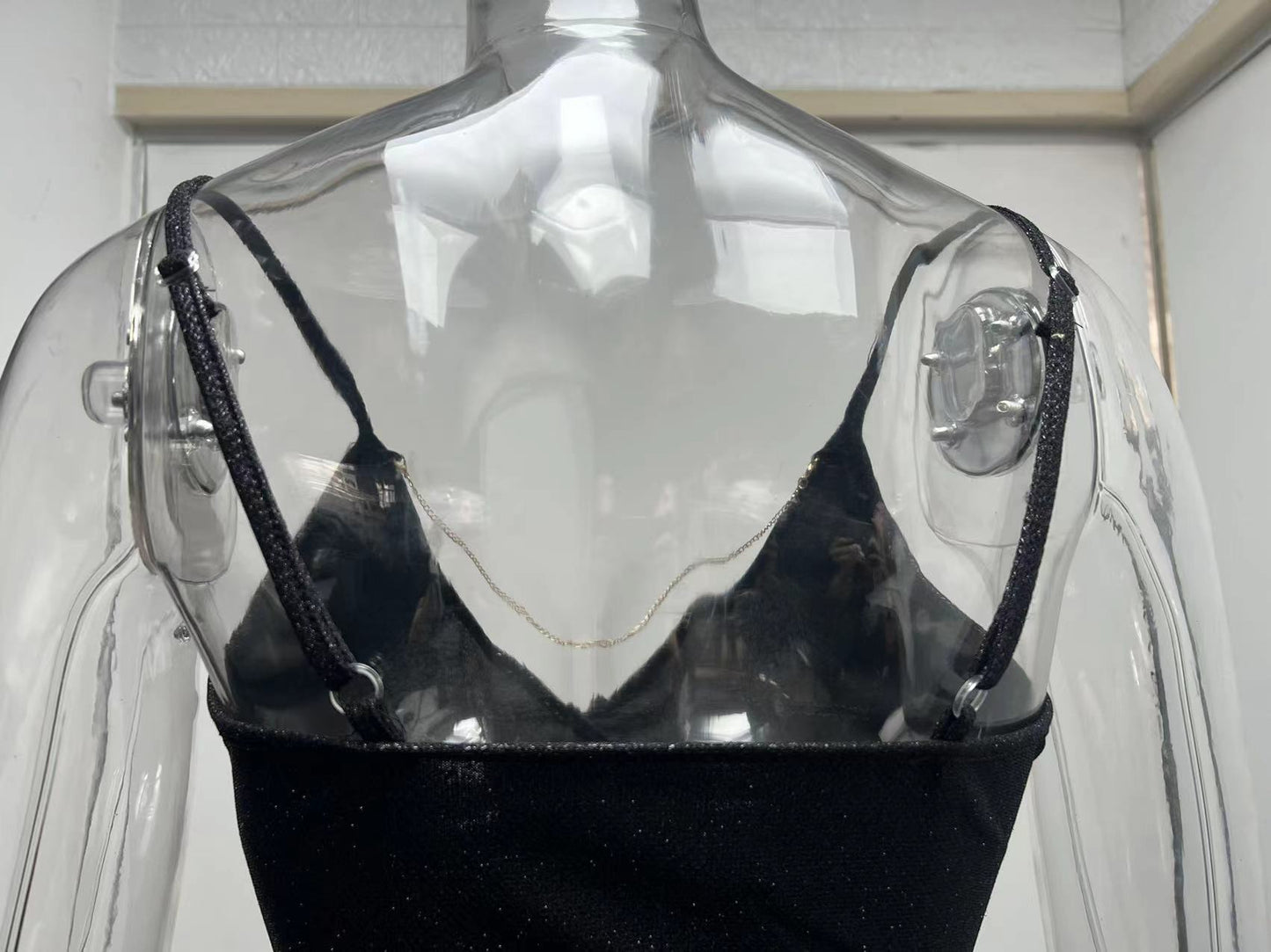 women's pencil skirt fashion v neck patchwork sleeveless solid color midi dress daily