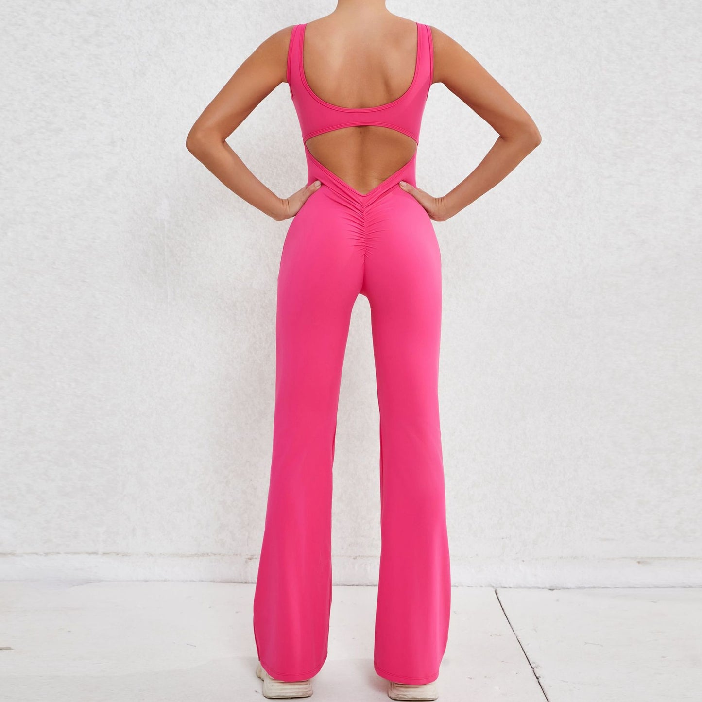 Simple Style Solid Color Nylon Cotton Blend Tracksuit Jumpsuits