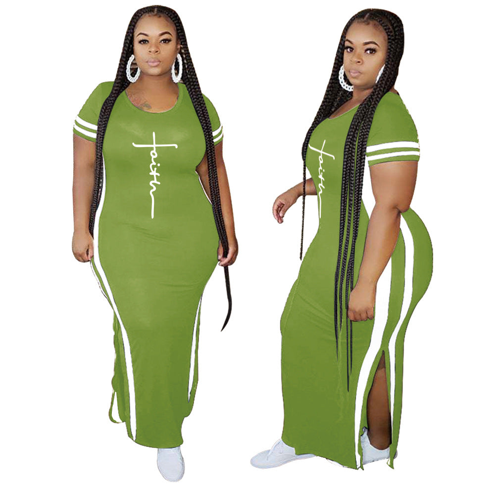 sheath dress commute round neck patchwork short sleeve color block midi dress holiday