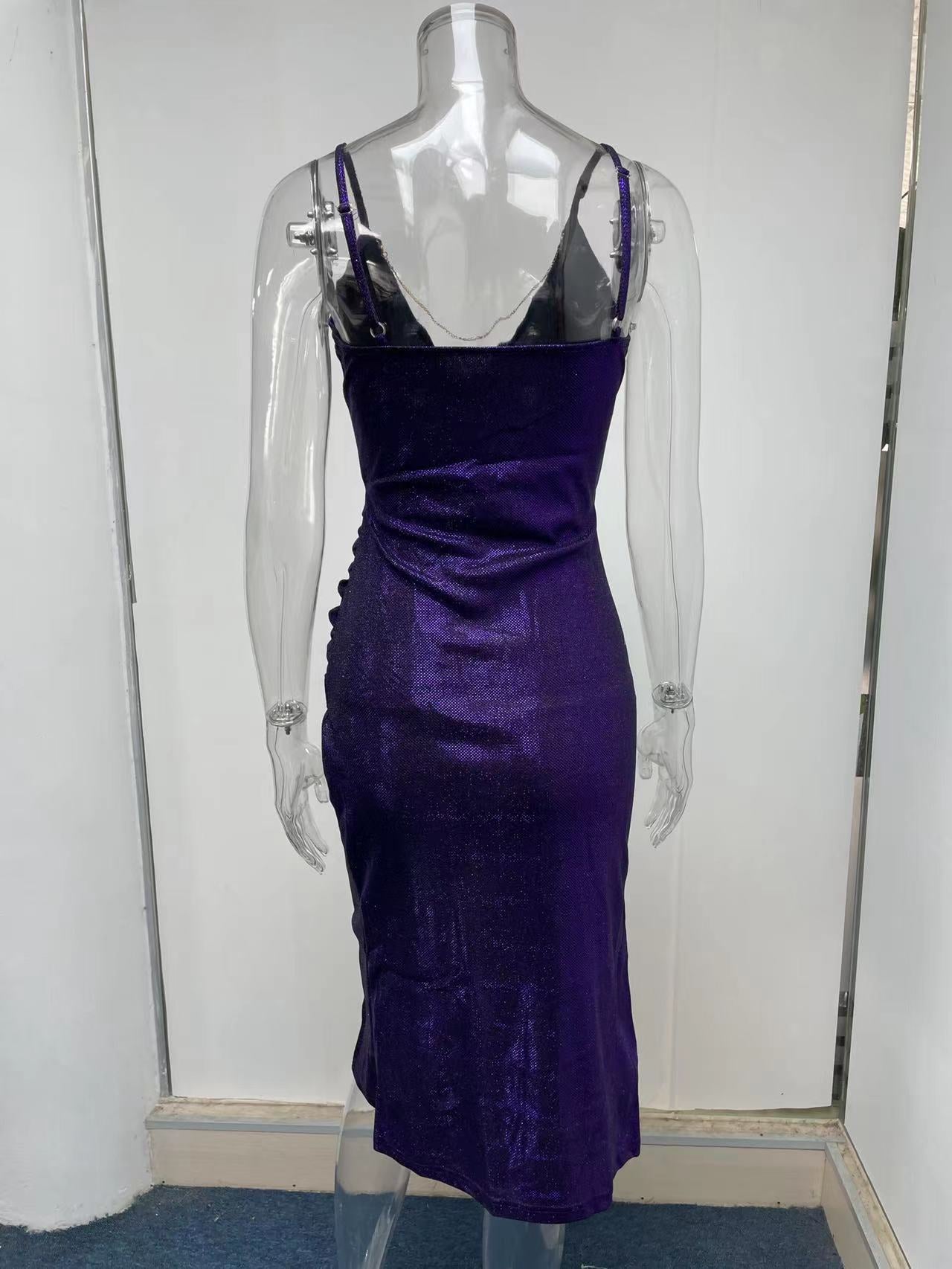 women's pencil skirt fashion v neck patchwork sleeveless solid color midi dress daily