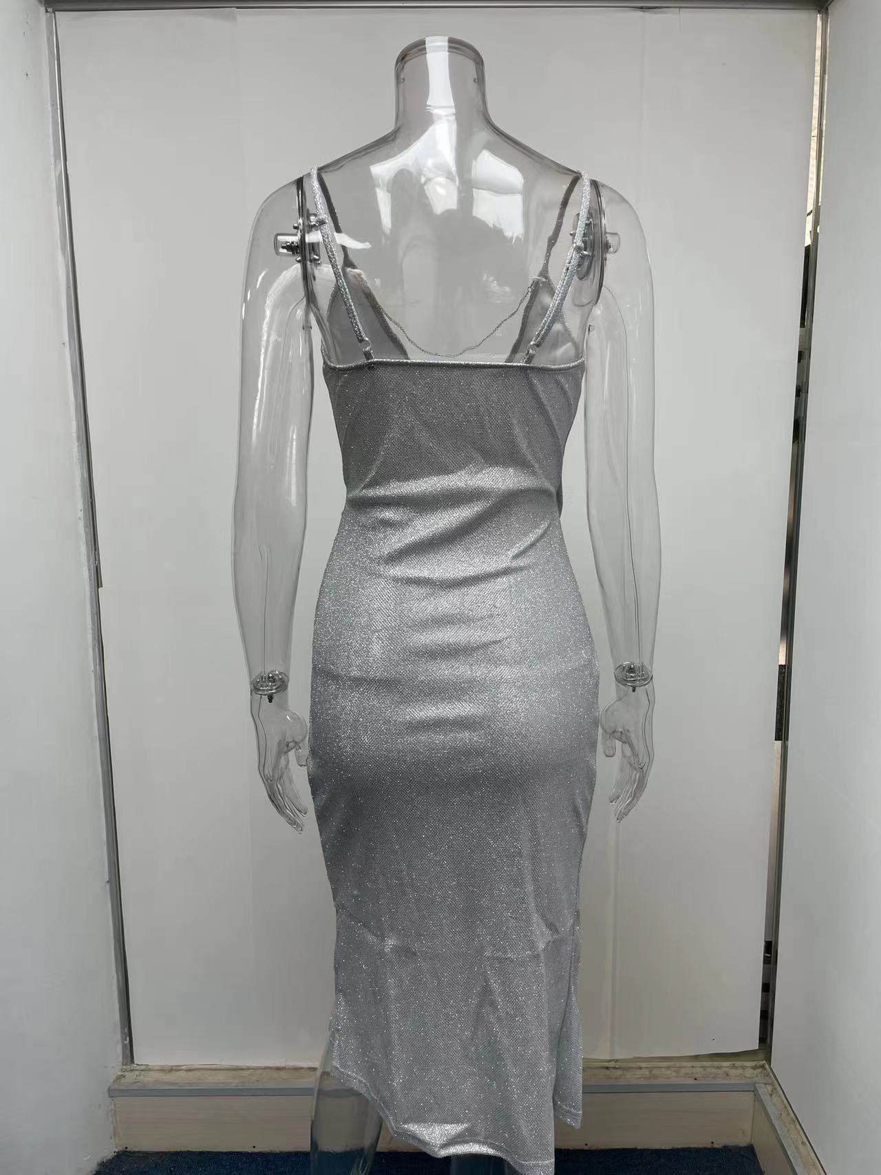 women's pencil skirt fashion v neck patchwork sleeveless solid color midi dress daily