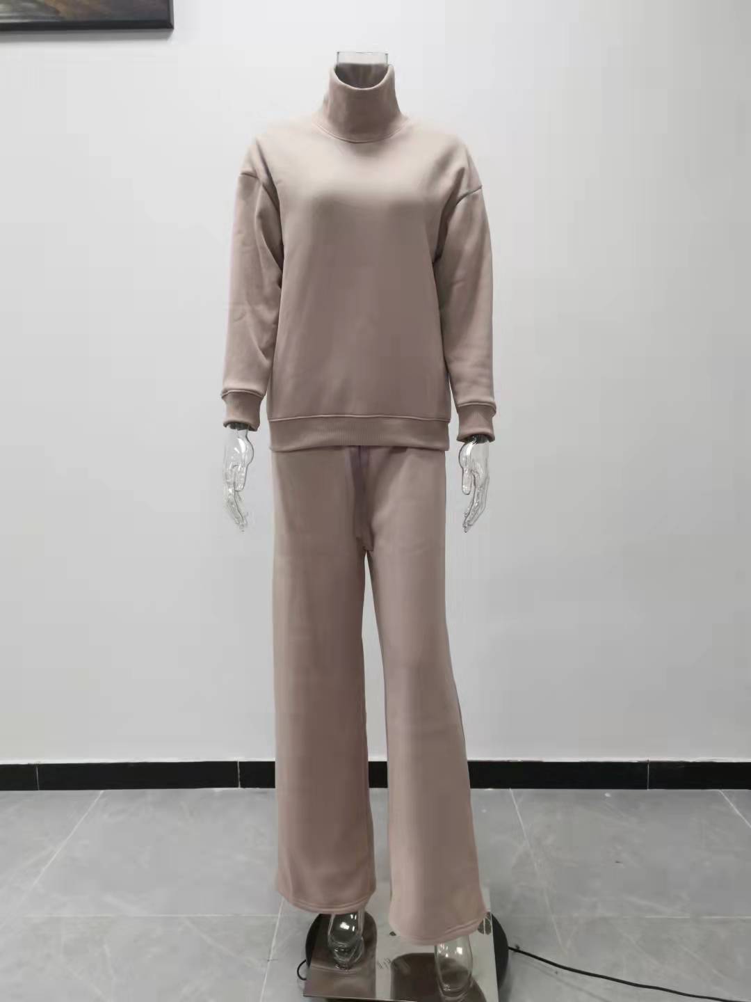 women's casual solid color cotton blend spandex pants sets