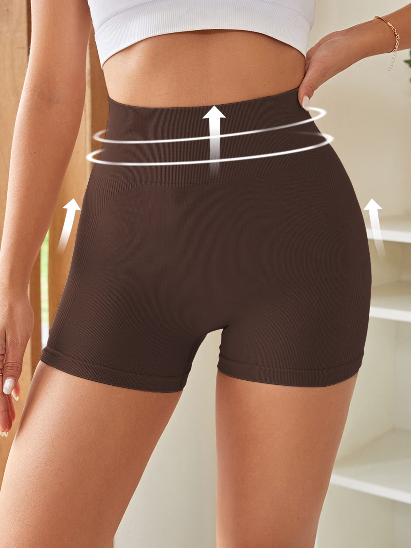 Simple Style Solid Color Nylon Active Bottoms Leggings