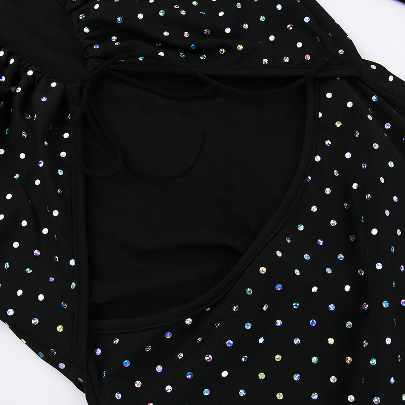 Women's Sheath Dress Sexy Streetwear Collarless Long Sleeve Solid Color Maxi Long Dress Holiday Bar