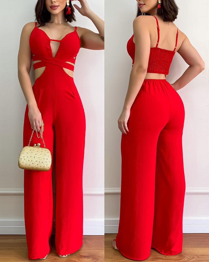 Women's Holiday Sexy Streetwear Solid Color Full Length Jumpsuits