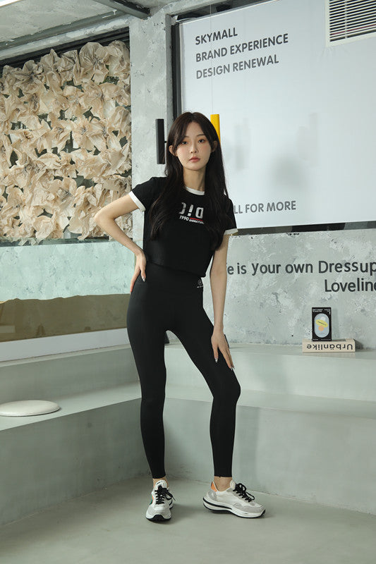 women's daily street simple style letter ankle-length shorts leggings