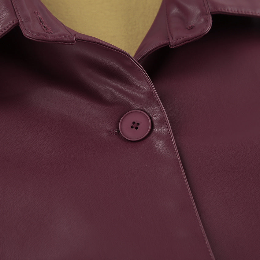 Women's Casual Solid Color Single Breasted Coat