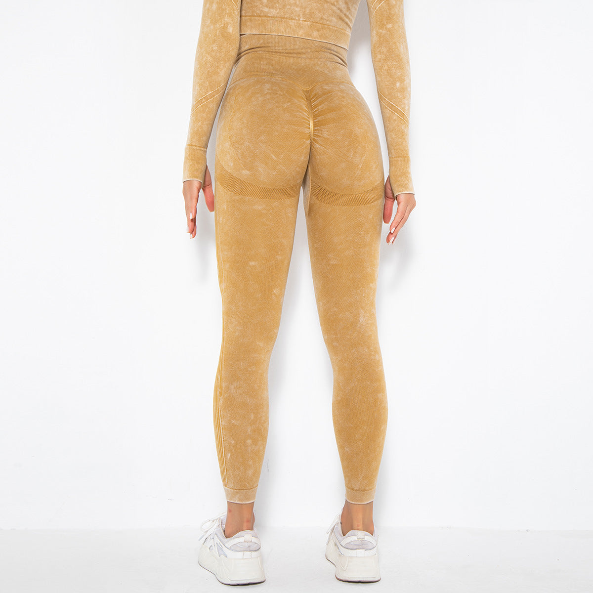 simple style solid color nylon cotton blend patchwork active bottoms jogger pants