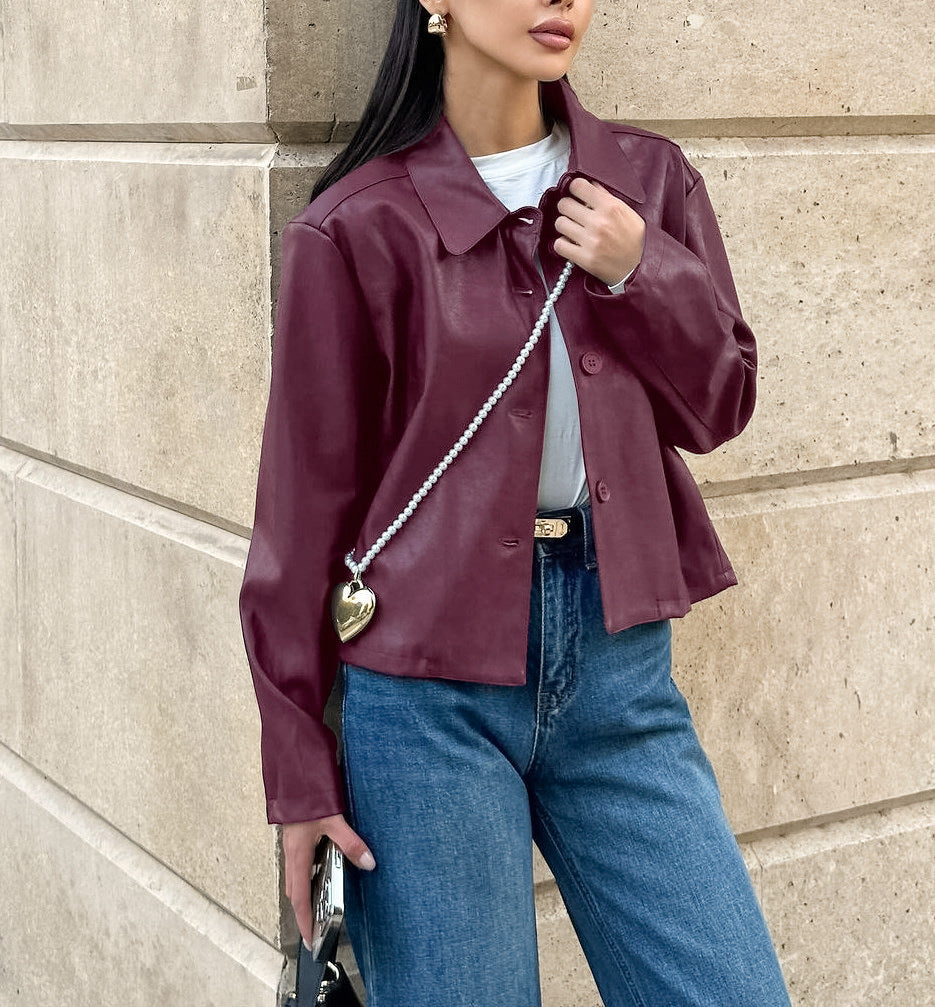 Women's Casual Solid Color Single Breasted Coat