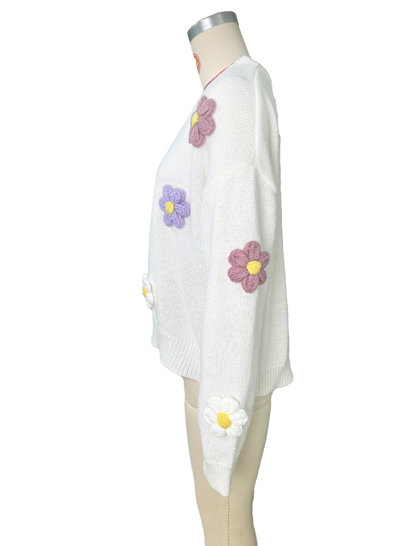 Women's Cardigan Long Sleeve Sweaters & Cardigans Elegant Flower