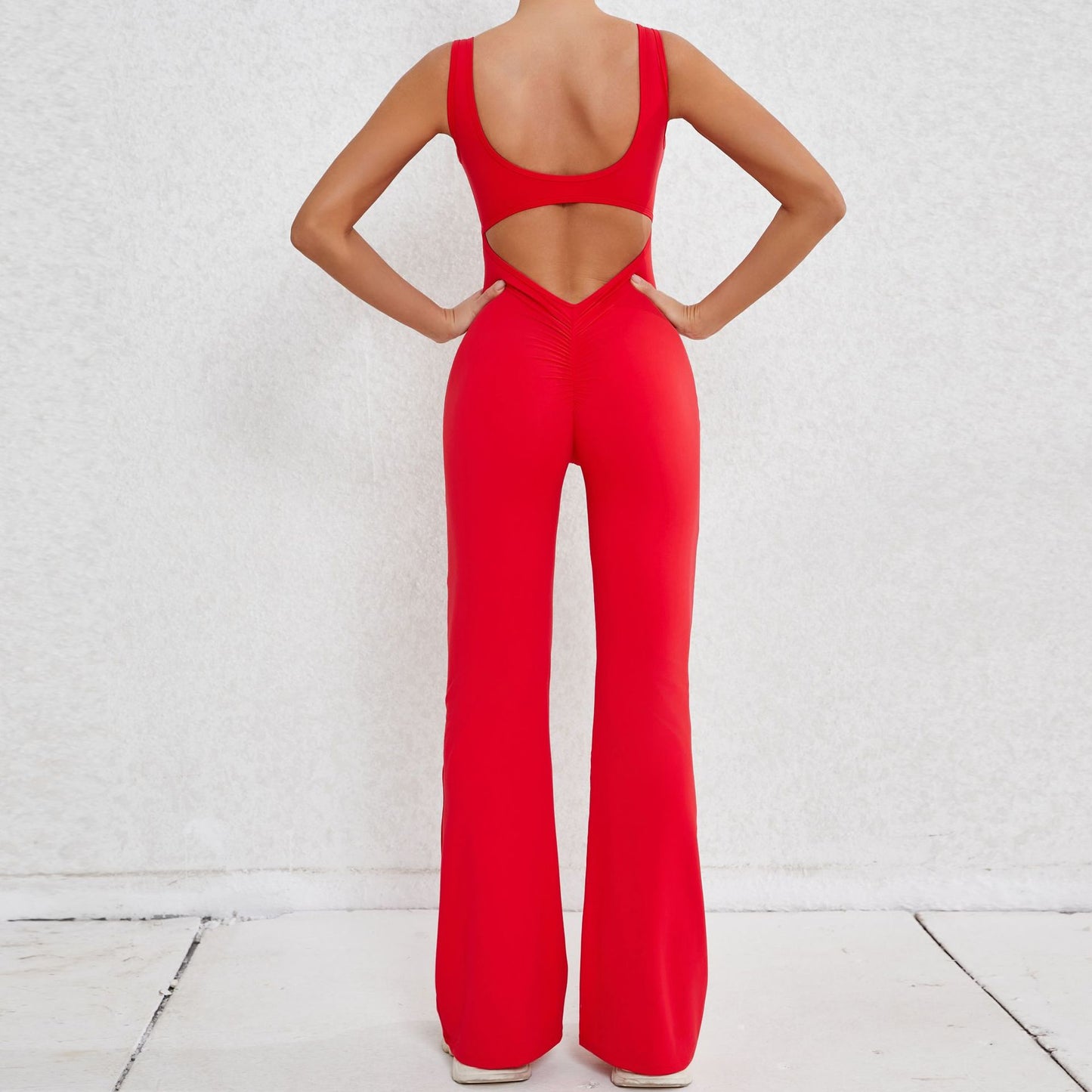 Simple Style Solid Color Nylon Cotton Blend Tracksuit Jumpsuits