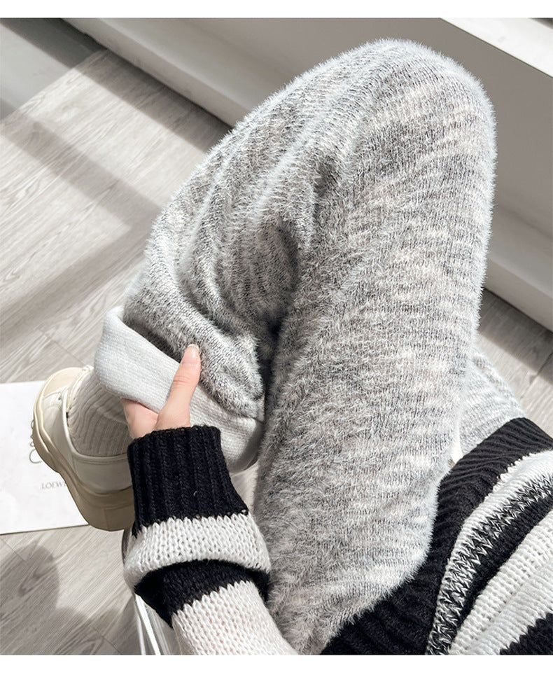 Women's Daily Casual Multicolor Elastic Drawstring Design Casual Pants