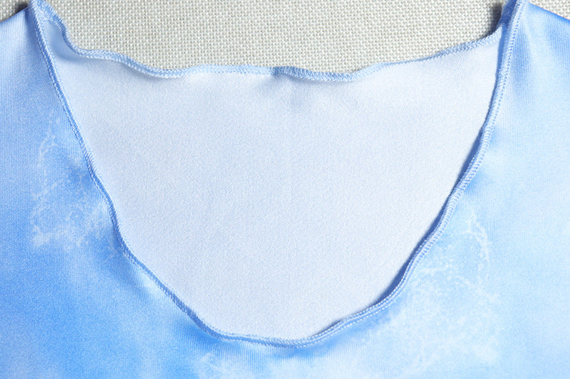 Women's Trumpet Dress Streetwear Round Neck Printing Long Sleeve Abstract Maxi Long Dress Holiday