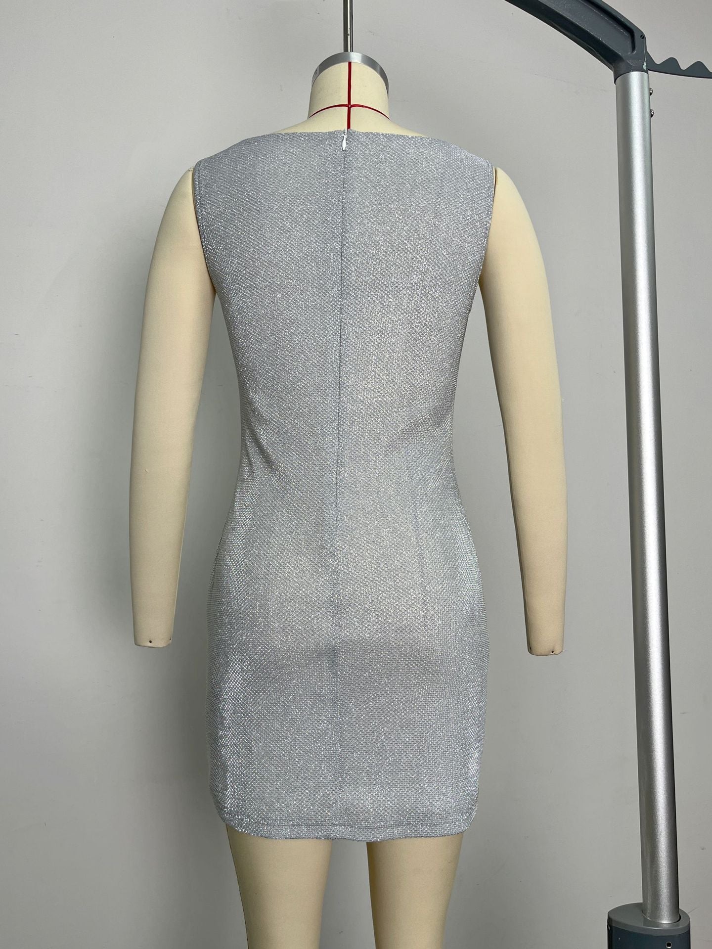 women's party dress sexy round neck sleeveless solid color above knee daily