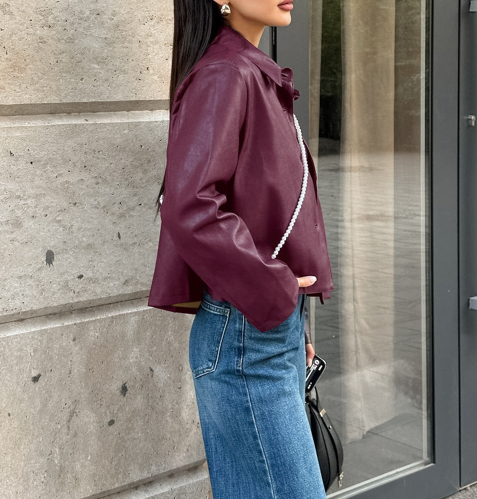 Women's Casual Solid Color Single Breasted Coat