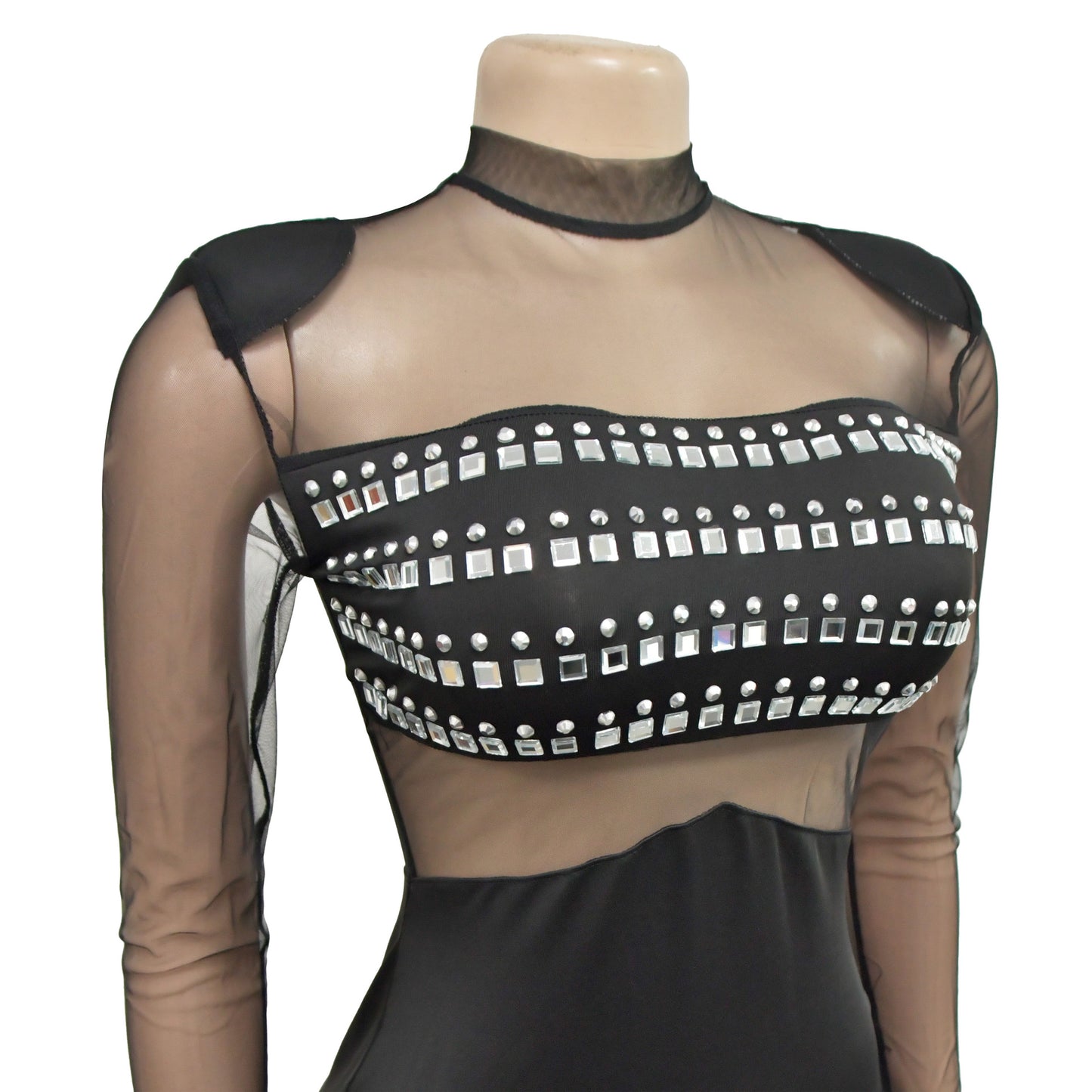 Women's Regular Dress Simple Style Collarless Diamond Long Sleeve Solid Color Maxi Long Dress Holiday Daily