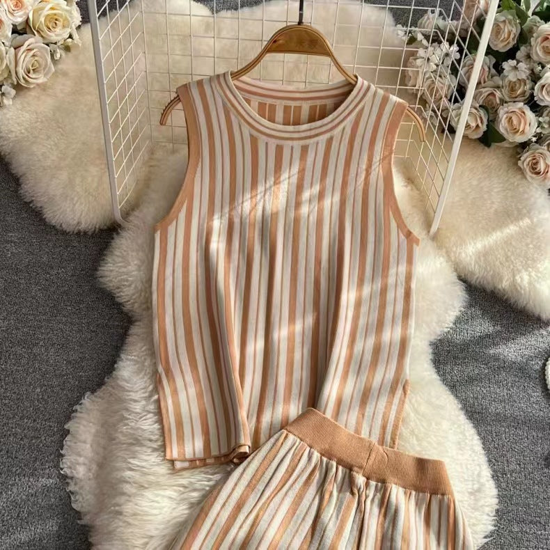 Daily Women's Casual Stripe Polyester Pants Sets Pants Sets