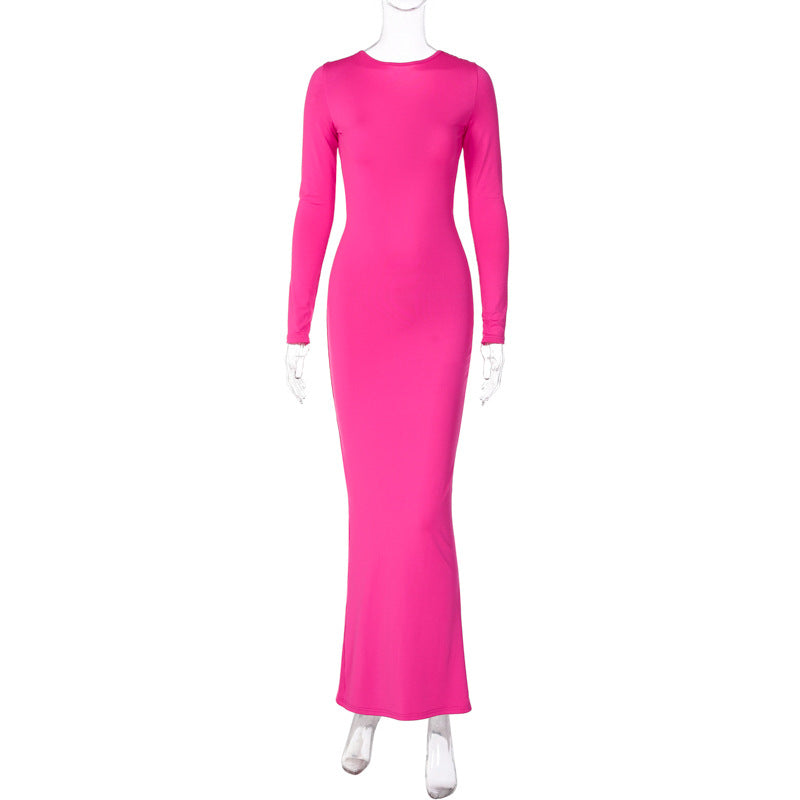 women's regular dress elegant v neck pleated long sleeve solid color maxi long dress daily