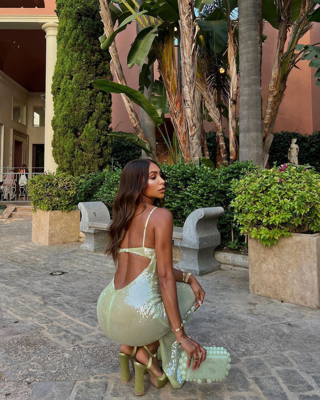 Women's Party Dress Elegant Sexy Strap Deep U Sequins Sleeveless Solid Color Maxi Long Dress Holiday Cocktail Party