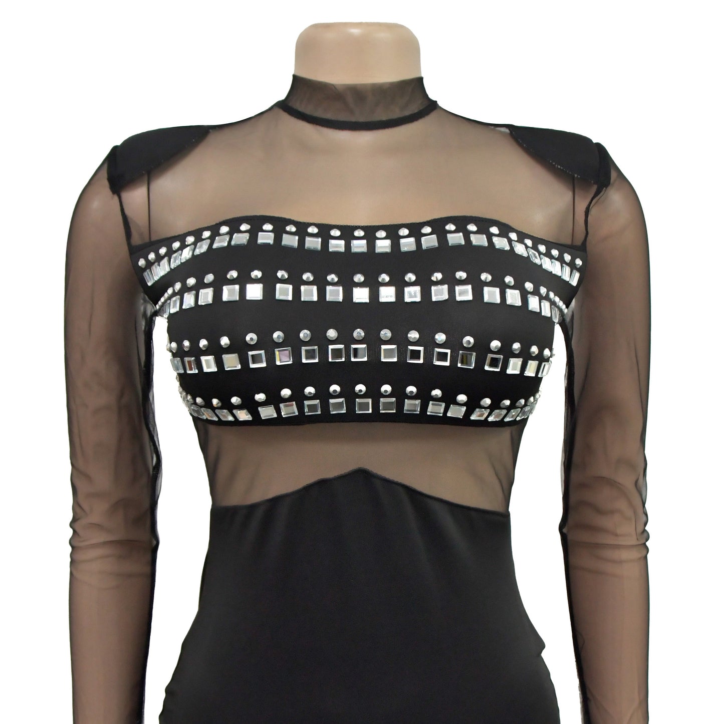 Women's Regular Dress Simple Style Collarless Diamond Long Sleeve Solid Color Maxi Long Dress Holiday Daily