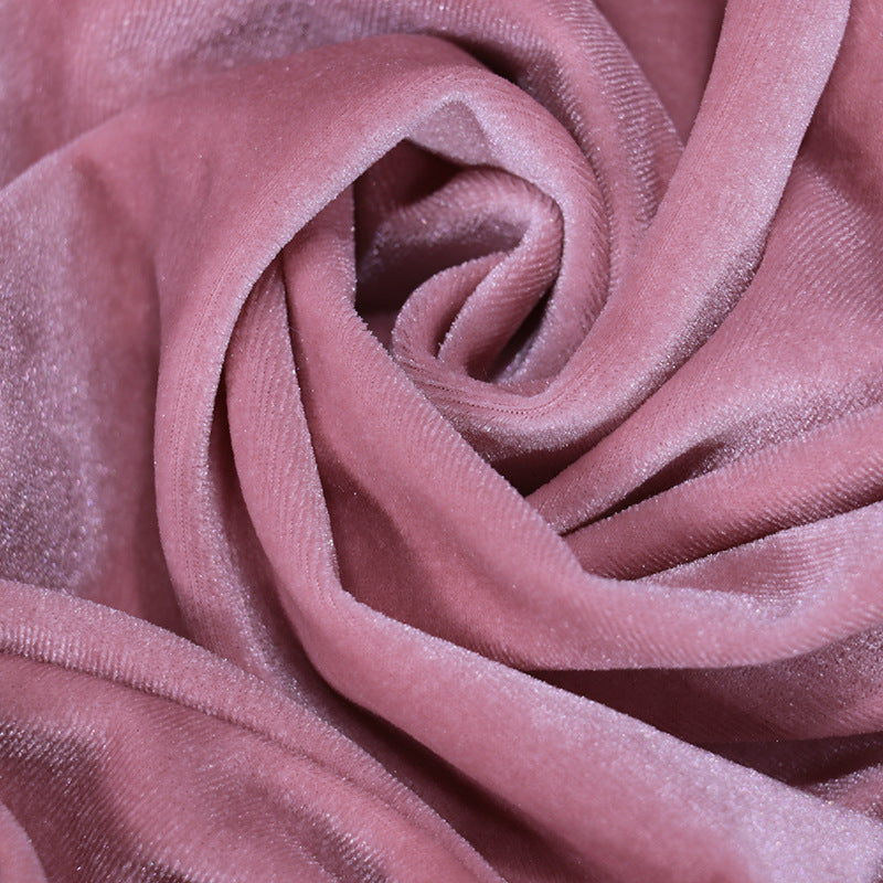 women's casual british style solid color polyester korean velvet pleated pants sets