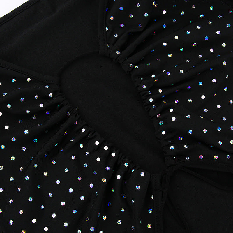 Women's Sheath Dress Sexy Streetwear Collarless Long Sleeve Solid Color Maxi Long Dress Holiday Bar