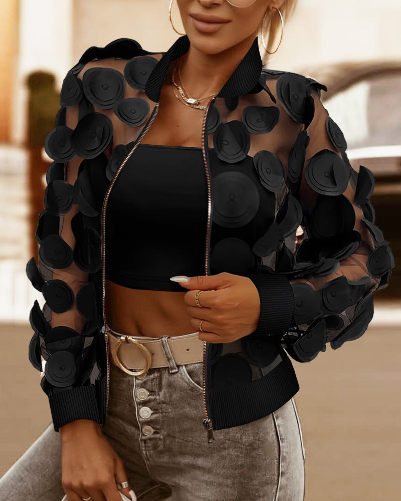 Women's Casual Circle Zipper Coat