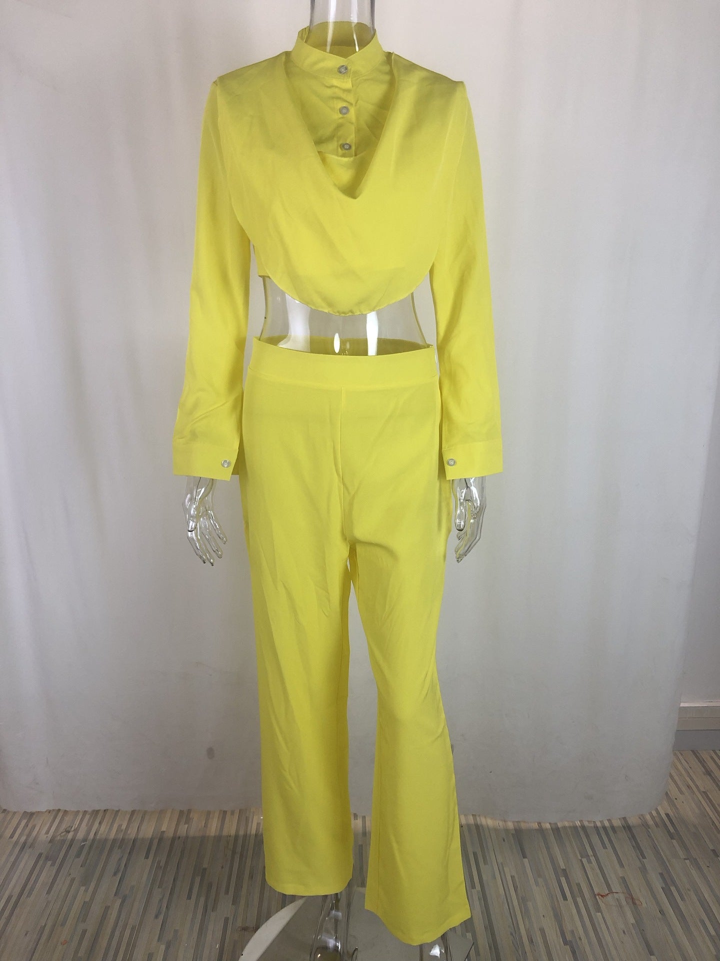 Holiday Women's Vacation Simple Style Solid Color Polyester Pants Sets Pants Sets