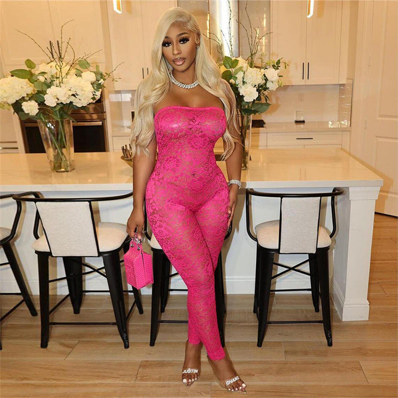 Women's Sleeveless Bodysuits Backless Sexy Solid Color