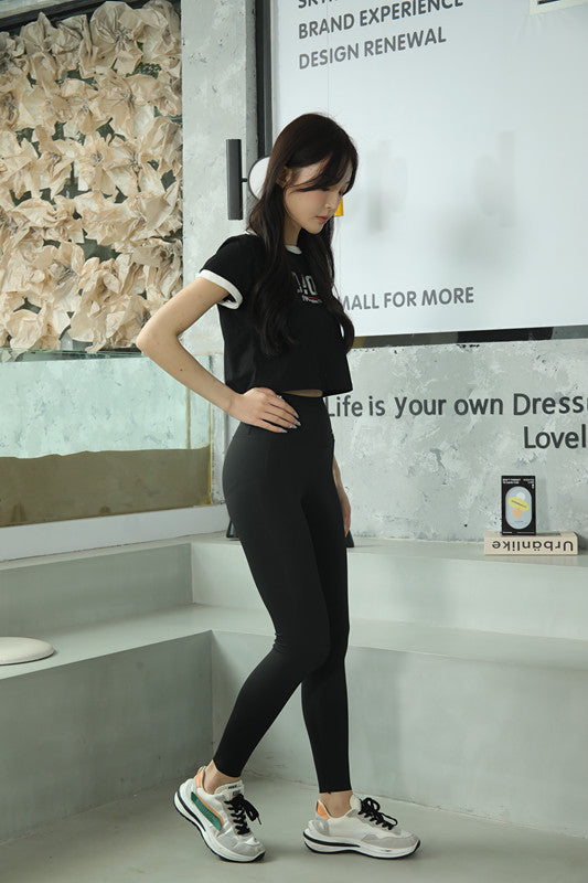 women's daily street simple style letter ankle-length shorts leggings