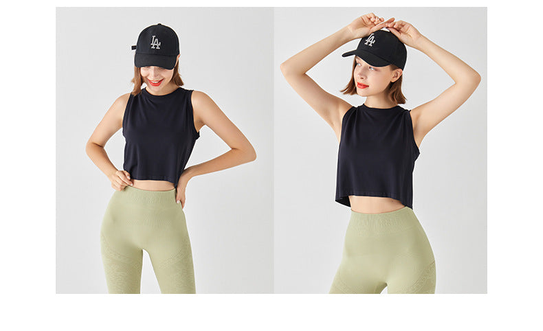 New Exercise Yoga Clothes Women's Quick-Drying Loose Top Versatile Casual Blouse Sweat-Absorbent Breathable T-shirt Thin Spring and Summer