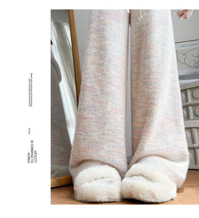 Women's Daily Casual Multicolor Elastic Drawstring Design Casual Pants