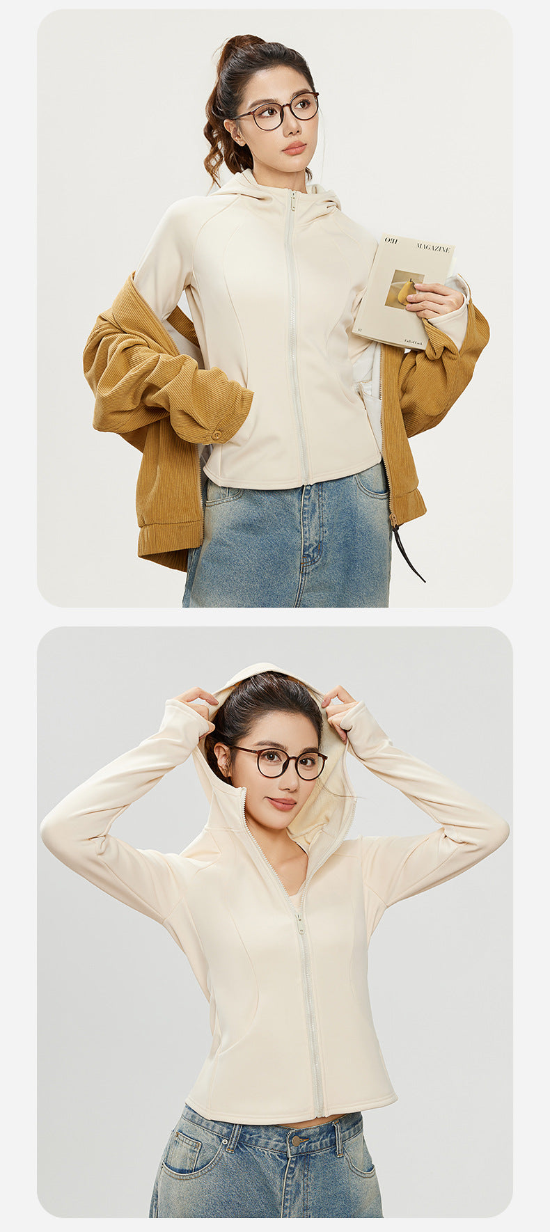 Sports Solid Color Spandex Polyester Standing Collar Active Tops