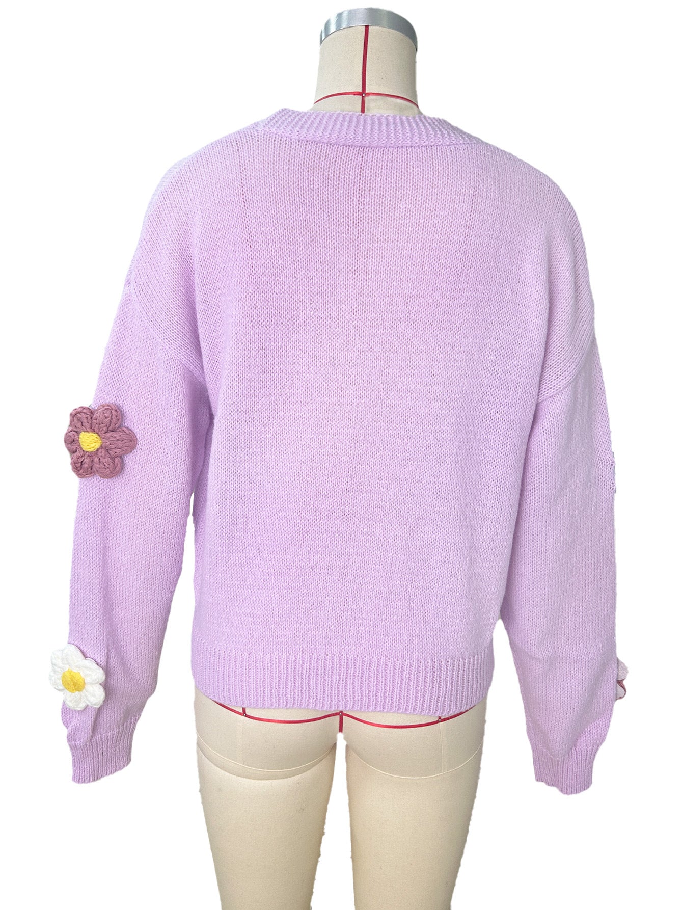 Women's Cardigan Long Sleeve Sweaters & Cardigans Elegant Flower