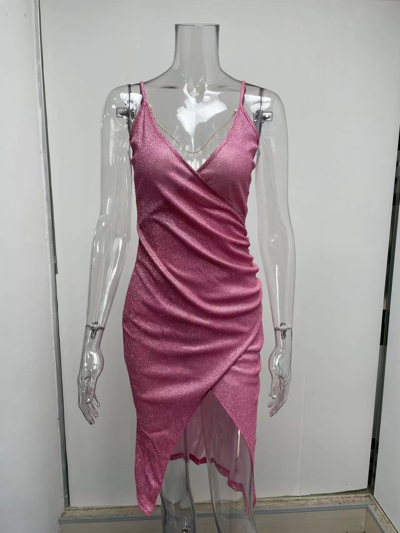 women's pencil skirt fashion v neck patchwork sleeveless solid color midi dress daily