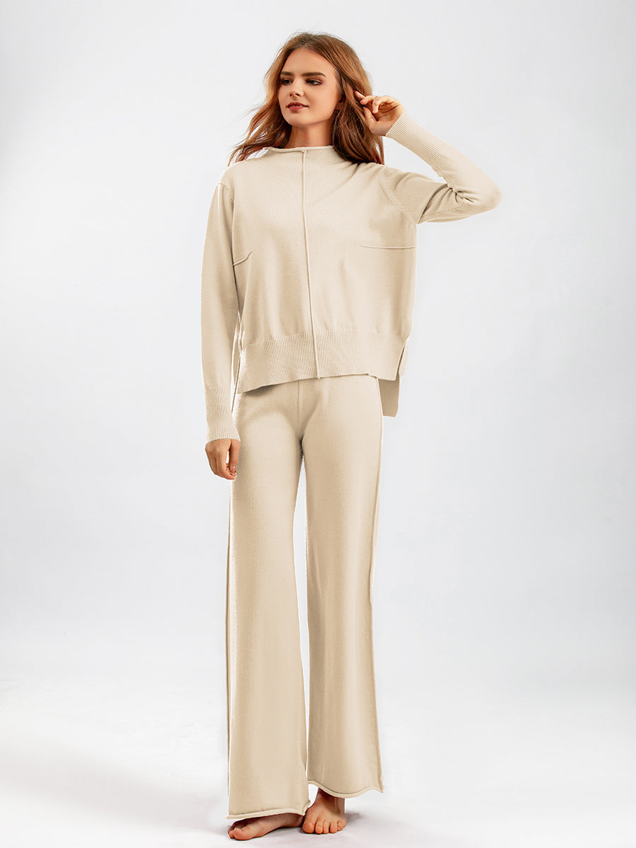 daily women's vacation solid color viscose pants sets pants sets
