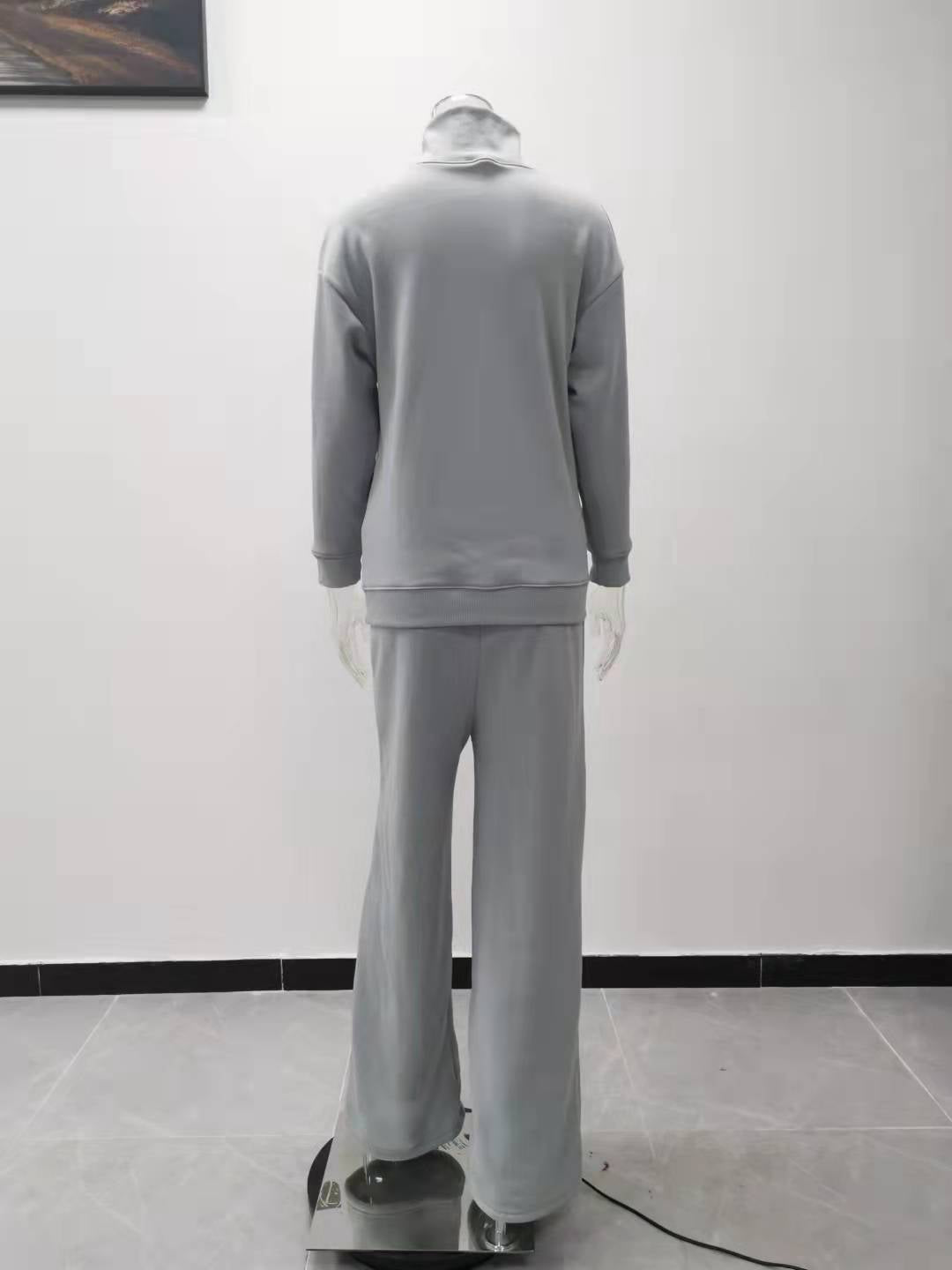 women's casual solid color cotton blend spandex pants sets