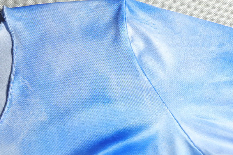 Women's Trumpet Dress Streetwear Round Neck Printing Long Sleeve Abstract Maxi Long Dress Holiday