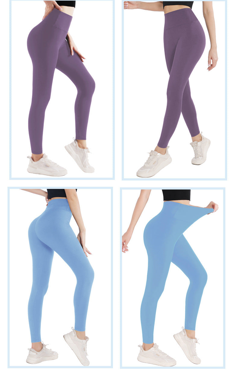 women's street sports casual solid color ankle-length leggings