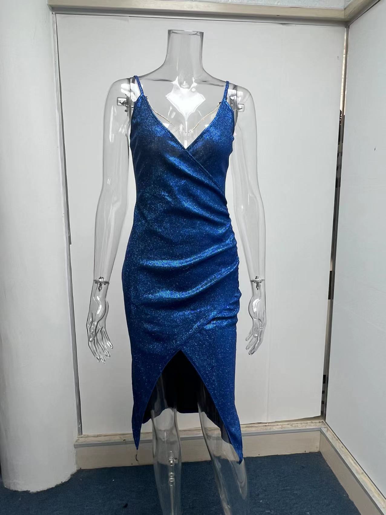 women's pencil skirt fashion v neck patchwork sleeveless solid color midi dress daily