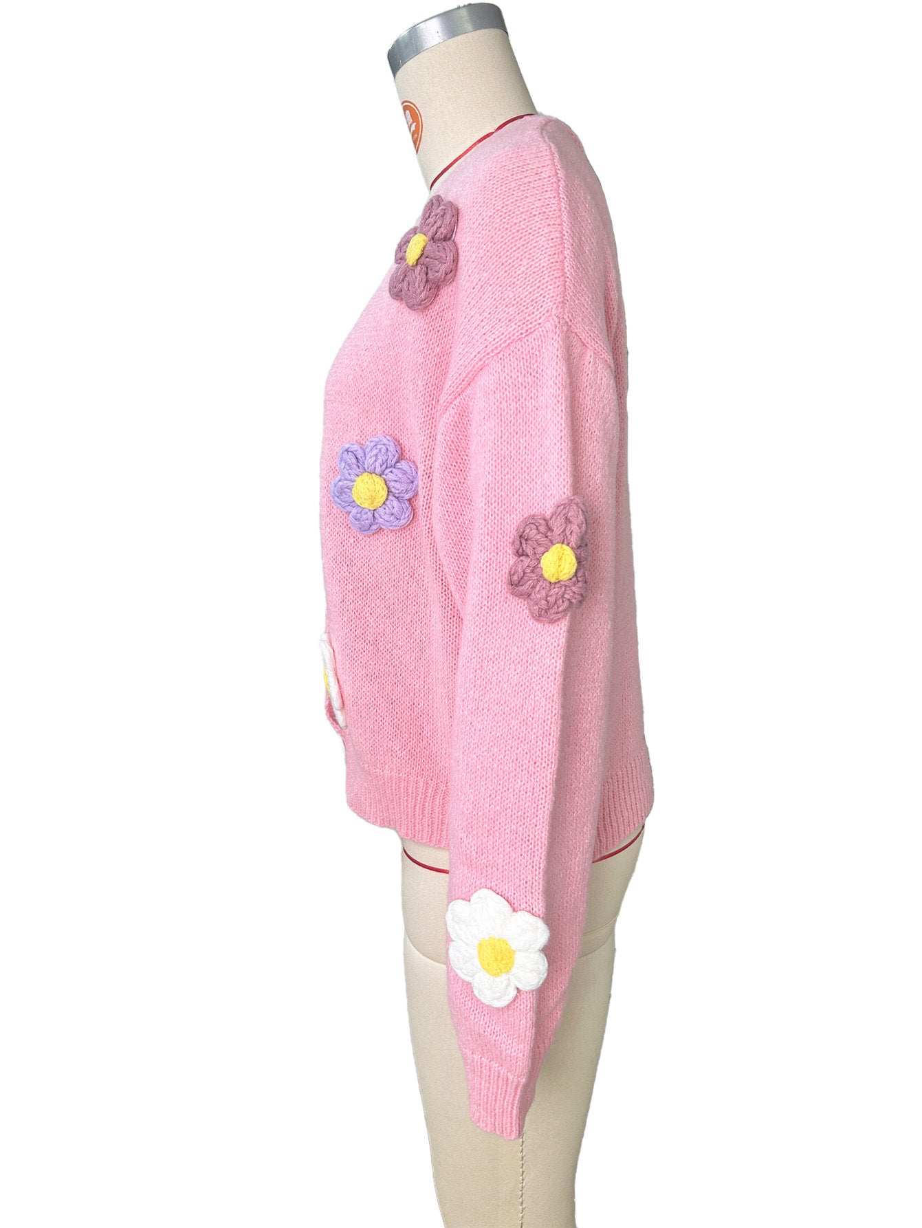 Women's Cardigan Long Sleeve Sweaters & Cardigans Elegant Flower