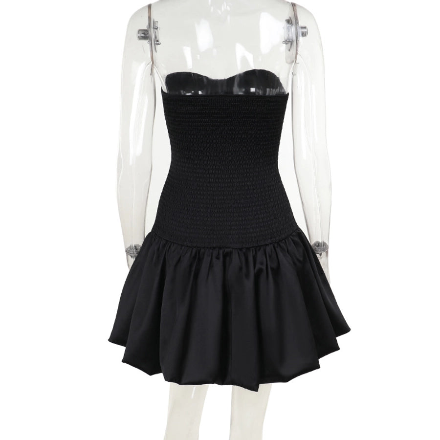 Women's Sheath Dress Elegant Sexy Strapless Backless Sleeveless Solid Color Short Mini Dress Wedding Cocktail Party